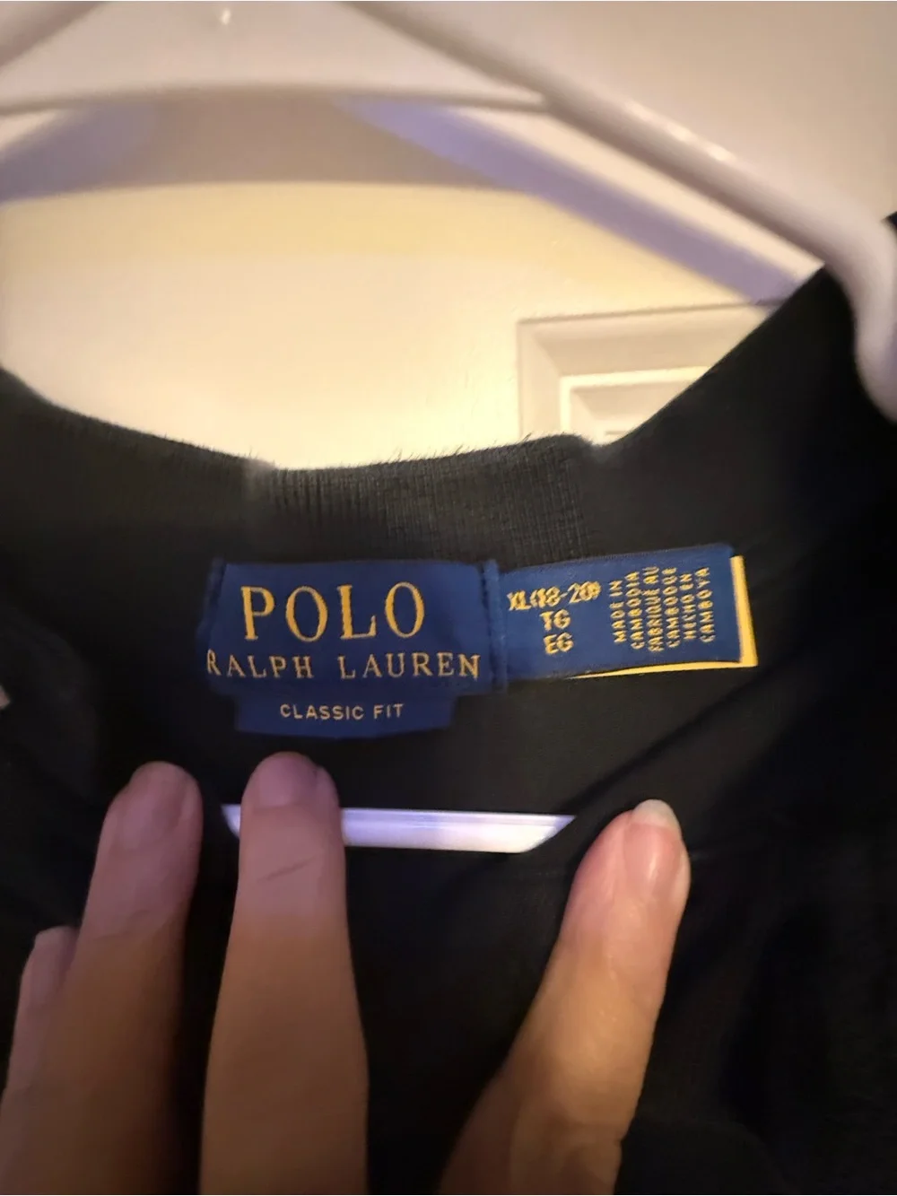 Ralph Lauren Black Polo with Red Pony Embroidery